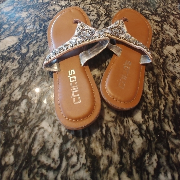 7 Chico' s white with silver embellishment - Picture 2 of 3